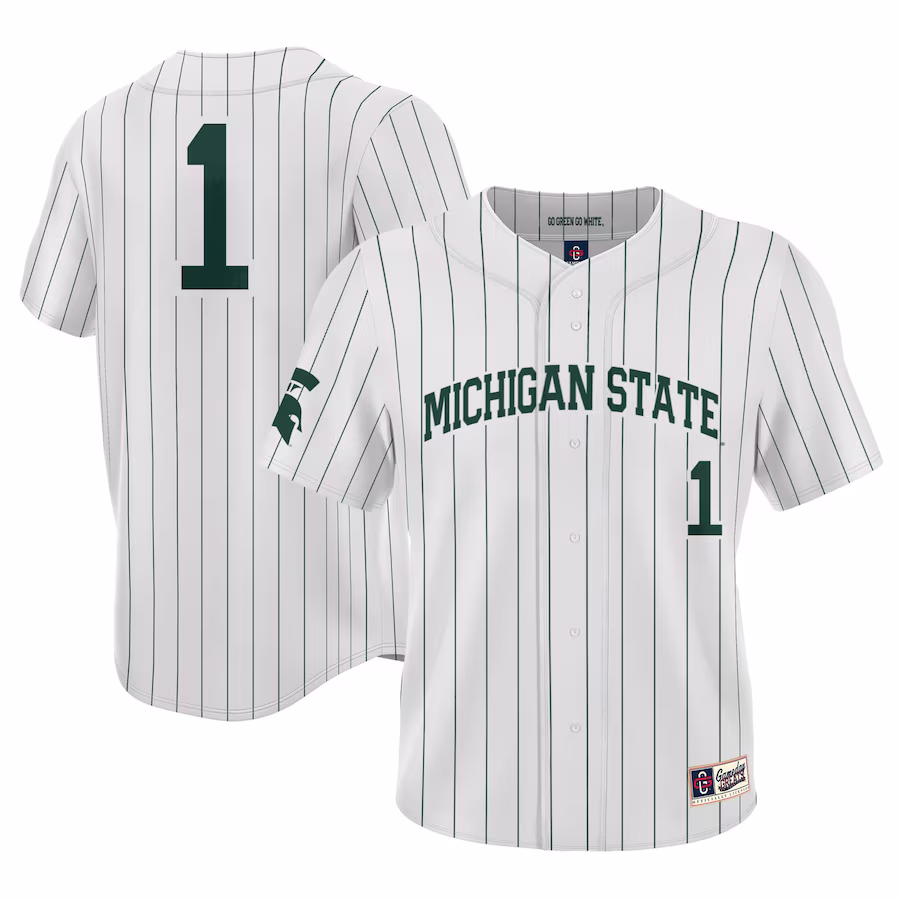 #1 Michigan State Spartans GameDay Greats Youth Lightweight Baseball Jersey - White - Jersey