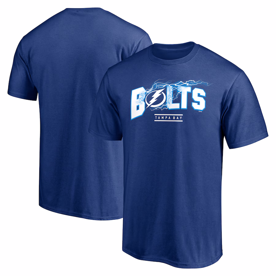 Men's Tampa Bay Lightning Blue Hometown Collection Push Ahead T-Shirt - Jersey