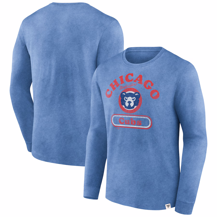 Men's Chicago Cubs Fanatics Royal Circus Catch Long Sleeve T-Shirt - Jersey