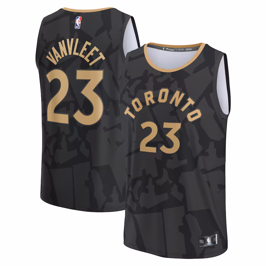 Men's Toronto Raptors Fred VanVleet Fanatics Black Fastbreak Jersey - City Edition - Jersey