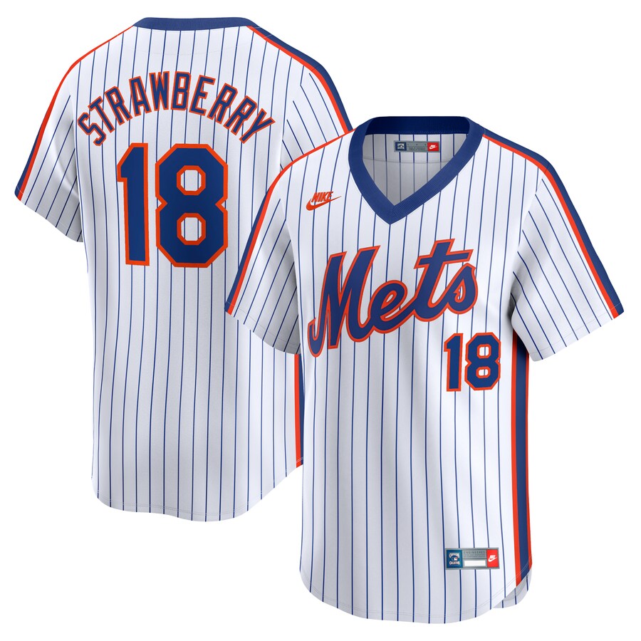 Men's New York Mets Darryl Strawberry Nike Navy Throwback Cooperstown Limited Jersey - Jersey
