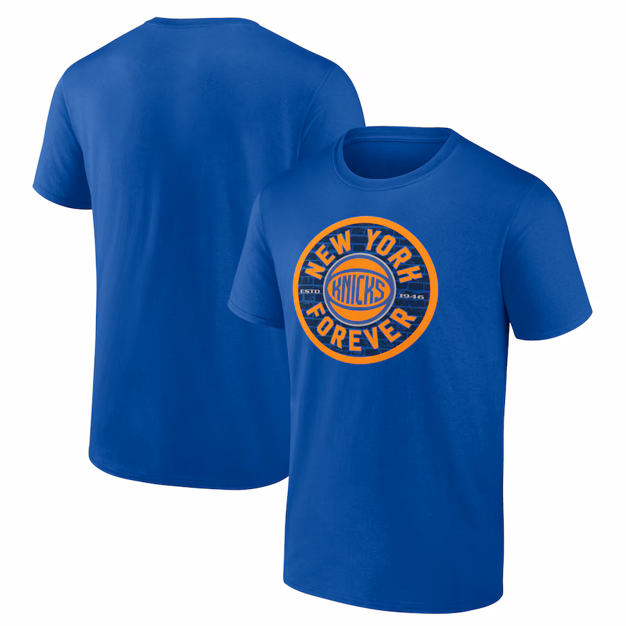 Men's New York Knicks Blue Huddle T-Shirt - Jersey