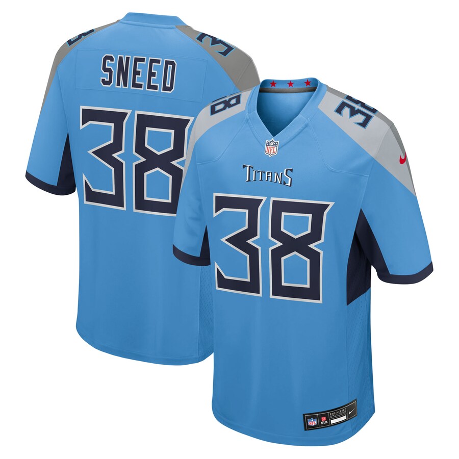 Men's Tennessee Titans L'Jarius Sneed Nike Light Blue Team Game Jersey - Jersey