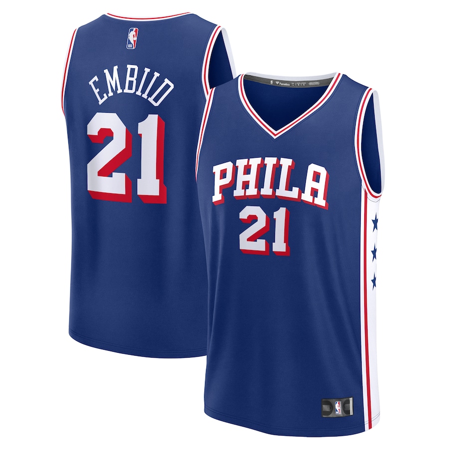 Youth Philadelphia 76ers Joel Embiid Fanatics Royal Fast Break Replica Player Jersey - Icon Edition - Jersey