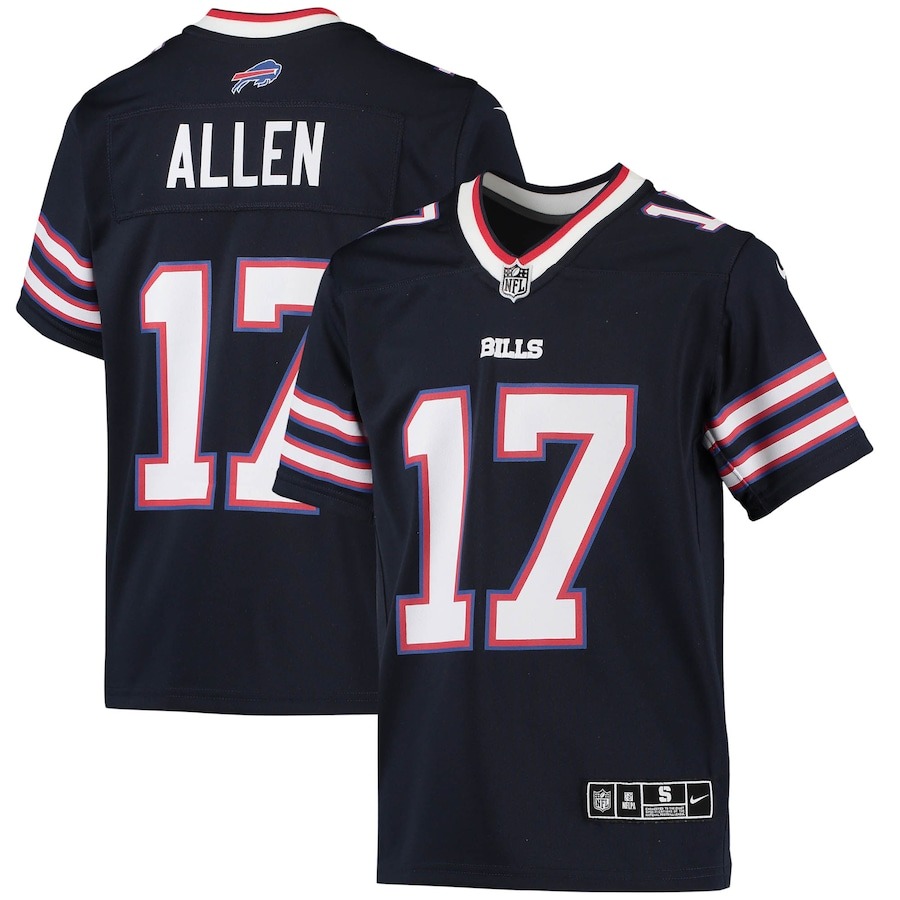 Youth Buffalo Bills Josh Allen Nike Navy Inverted Team Game Jersey - Jersey