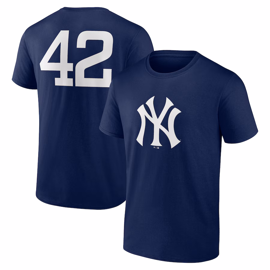 Men's New York Yankees Navy Jackie Robinson Day Name & Number T-Shirt - Jersey