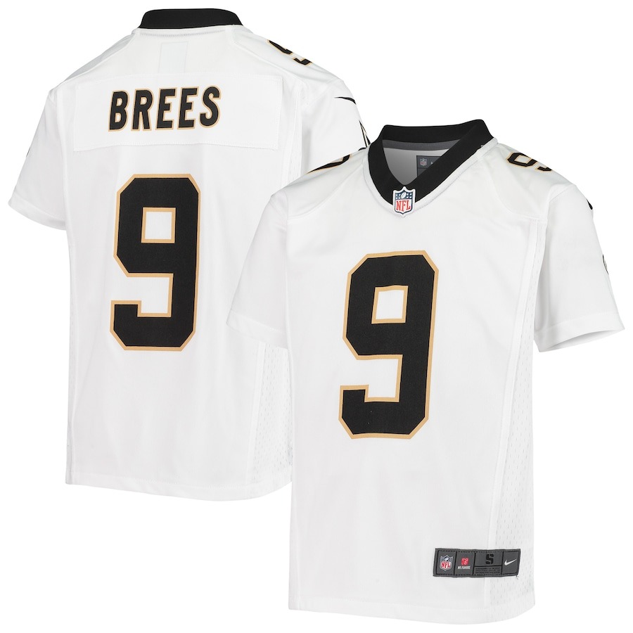 Youth New Orleans Saints Drew Brees Nike White Game Jersey - Jersey