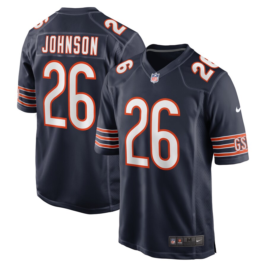 Men's Chicago Bears Quindell Johnson Nike  Navy Team Game Jersey - Jersey