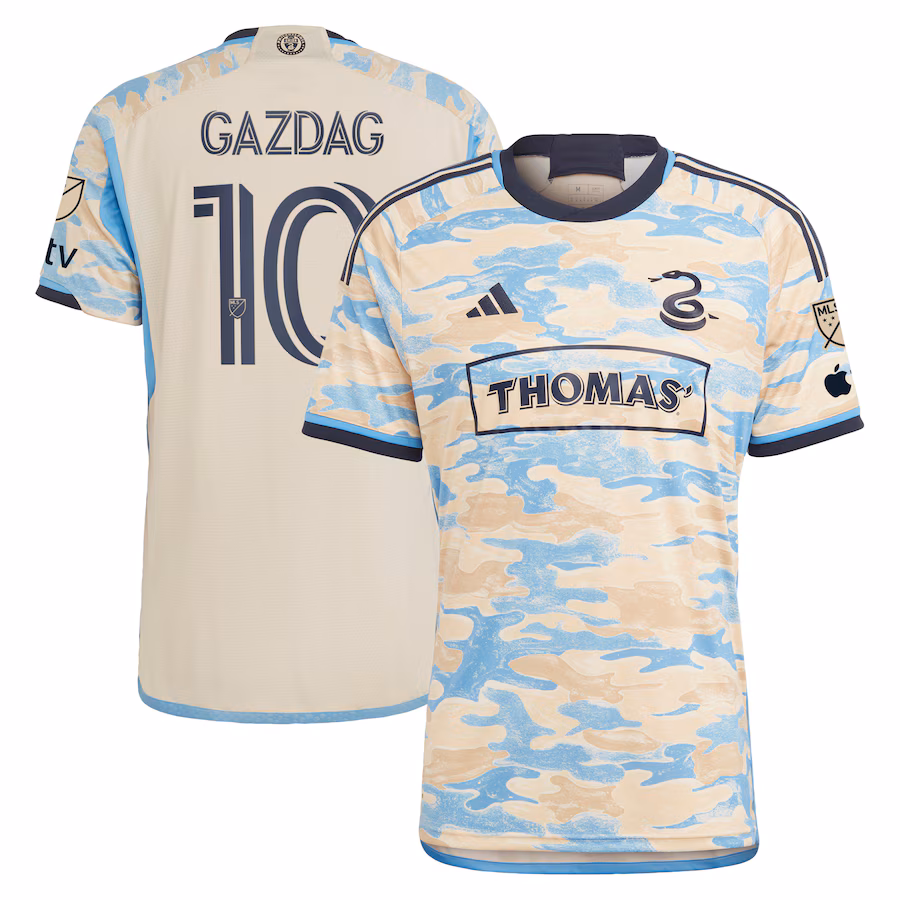 Men's Philadelphia Union Daniel Gazdag adidas Tan 2023 For Philly Authentic Jersey - Jersey