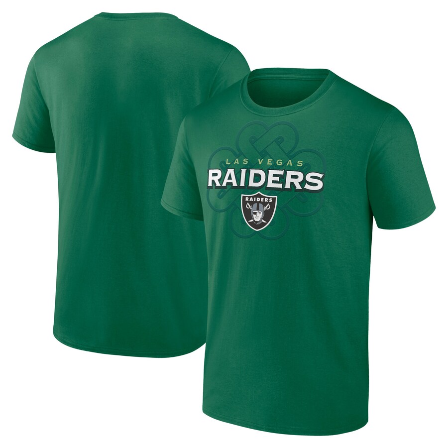 Men's Las Vegas Raiders Fanatics Kelly Green Celtic Luck T-Shirt - Jersey