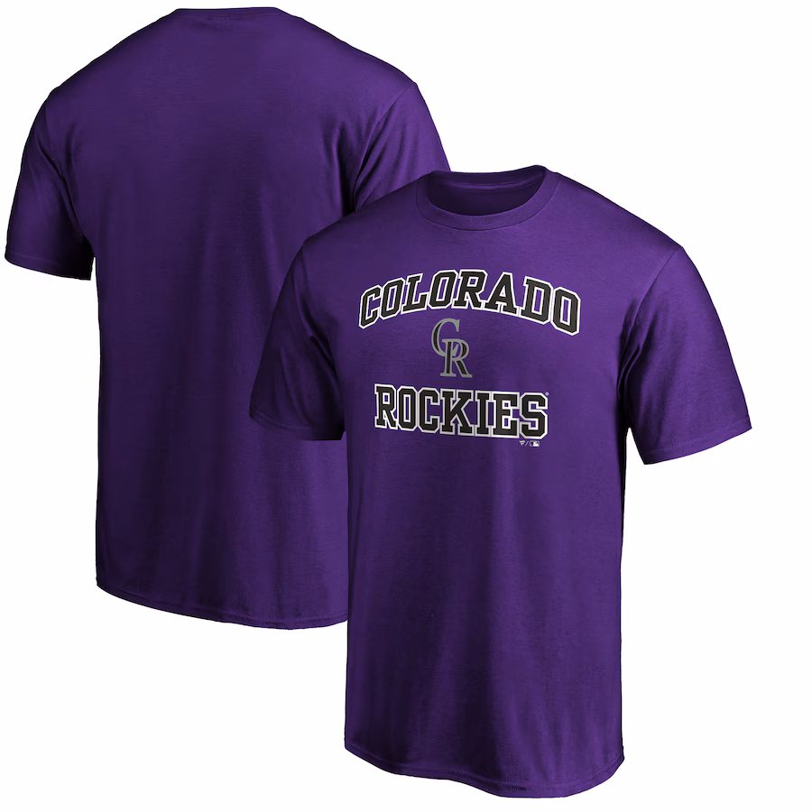 Men's Colorado Rockies Purple Heart & Soul T-Shirt - Jersey