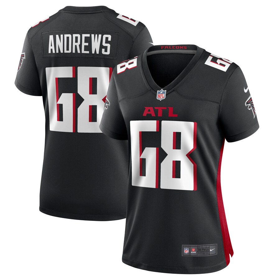 Women's Atlanta Falcons Josh Andrews Nike Black Game Player Jersey - Jersey