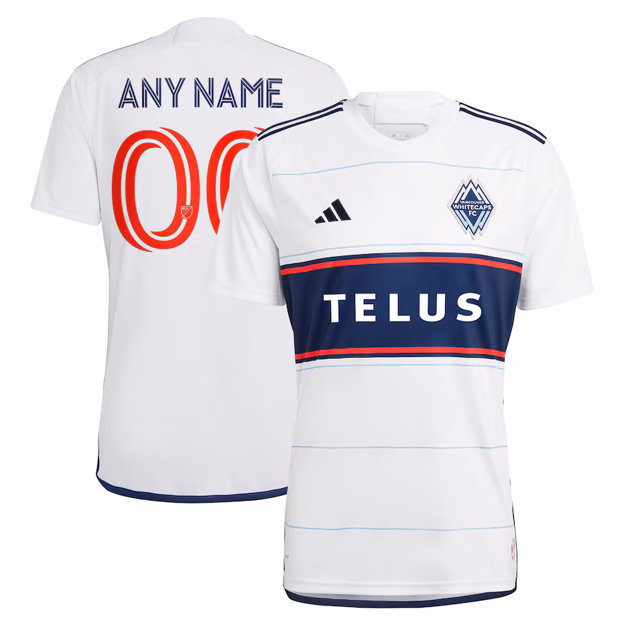 Men's Vancouver Whitecaps FC adidas White 2023 Bloodlines Replica Custom Jersey - Jersey
