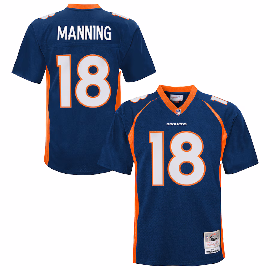 Youth Denver Broncos Peyton Manning Mitchell & Ness Navy 2015 Retired Player Legacy Jersey - Jersey
