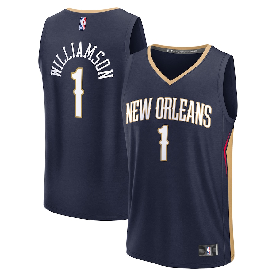 Men's New Orleans Pelicans Zion Williamson Fanatics Navy Fast Break Replica Player Jersey - Icon Edition - Jersey