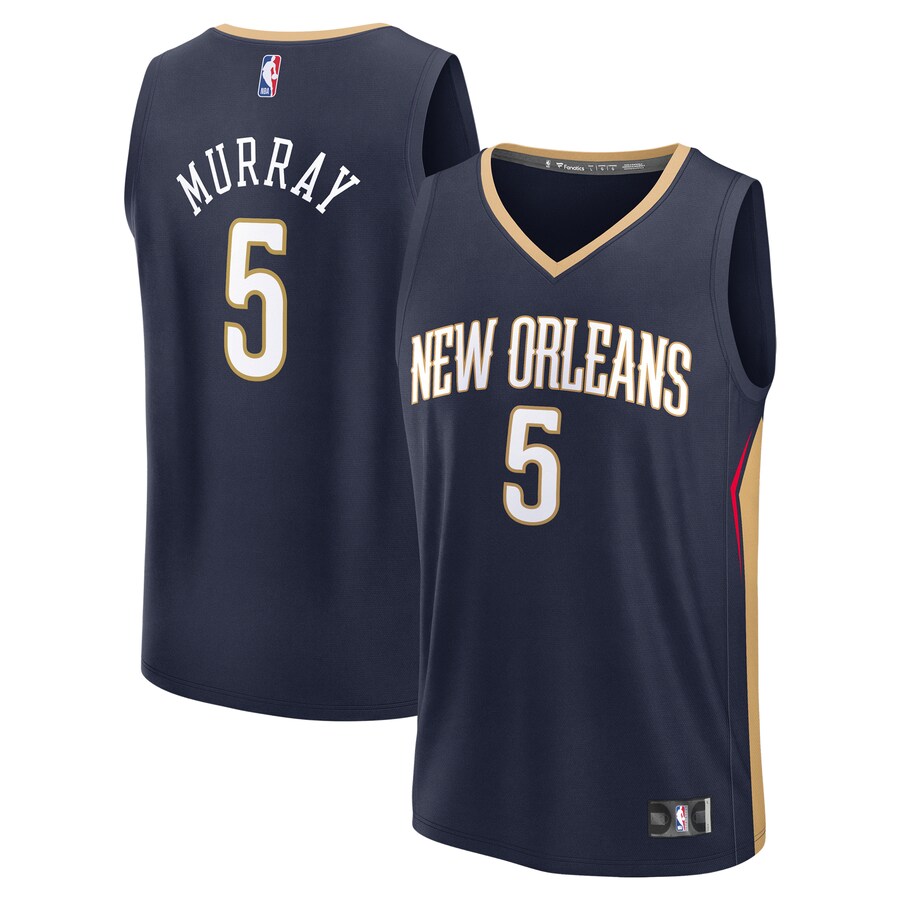 Men's New Orleans Pelicans Dejounte Murray Fanatics Navy Fast Break Replica Player Jersey - Icon Edition - Jersey