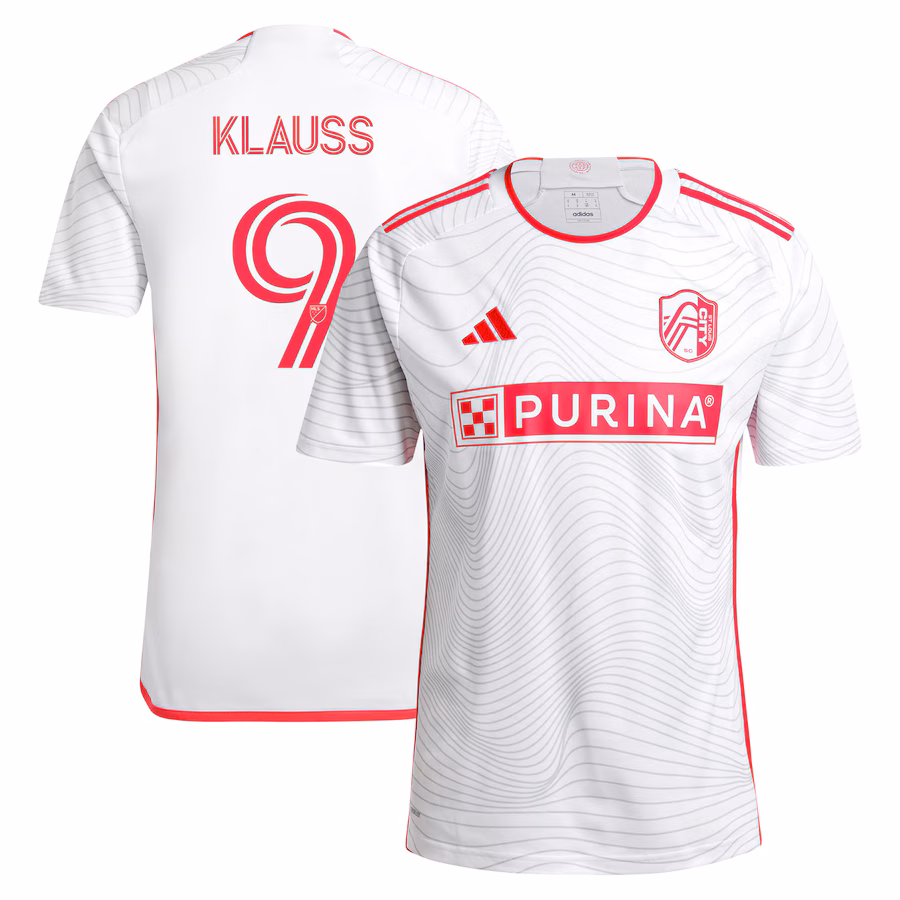 Men's St. Louis City SC João Klauss adidas White 2024 The Confluence Kit Replica Player Jersey - Jersey