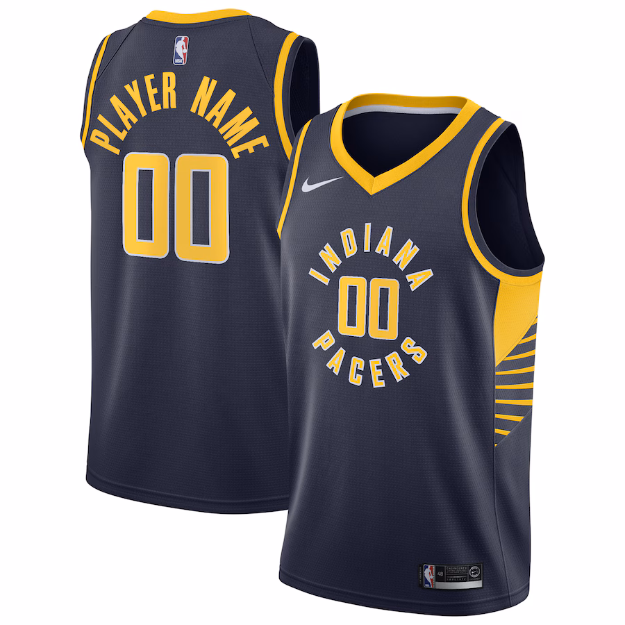 Men's Indiana Pacers Nike Navy Swingman Custom Jersey - Icon Edition - Jersey