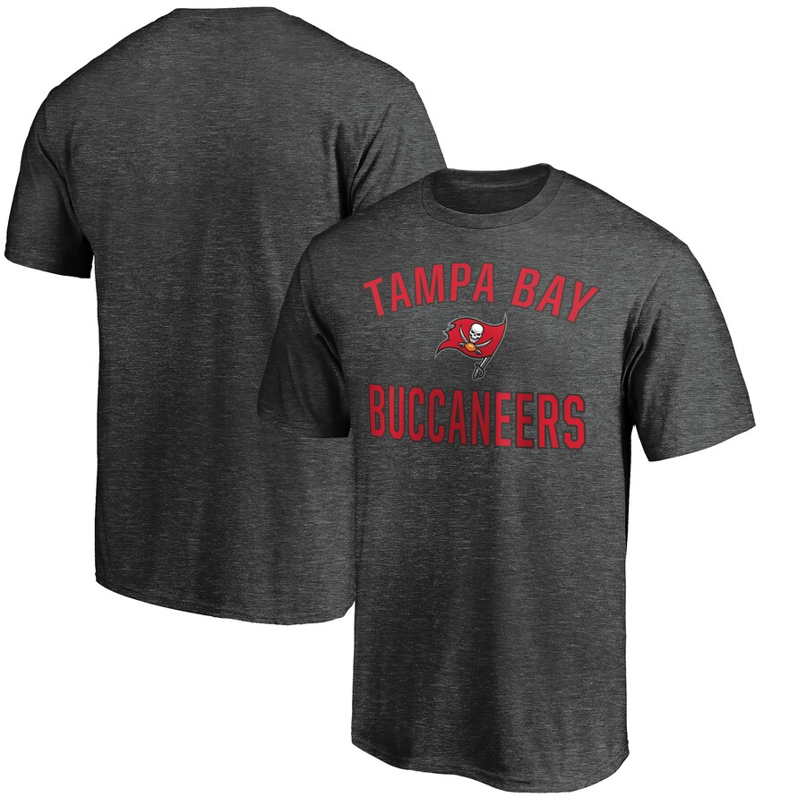 Men's Tampa Bay Buccaneers Fanatics Heather Charcoal Victory Arch T-Shirt - Jersey