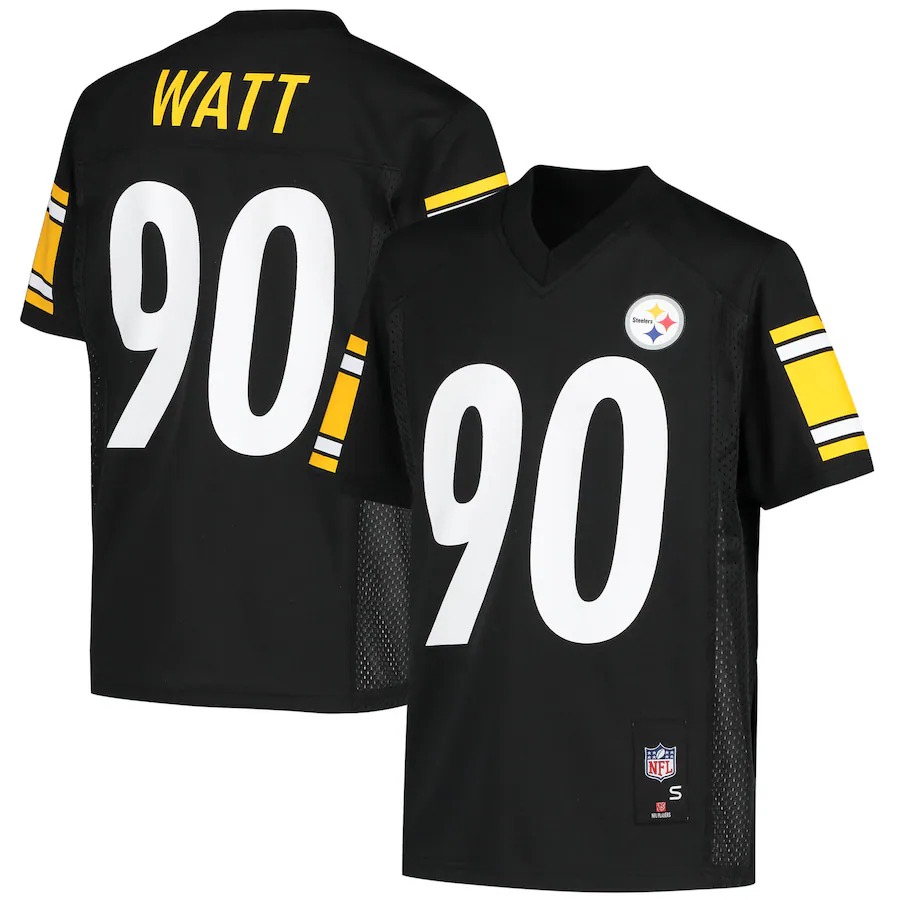 Youth Pittsburgh Steelers T.J. Watt Black Replica Player Jersey - Jersey