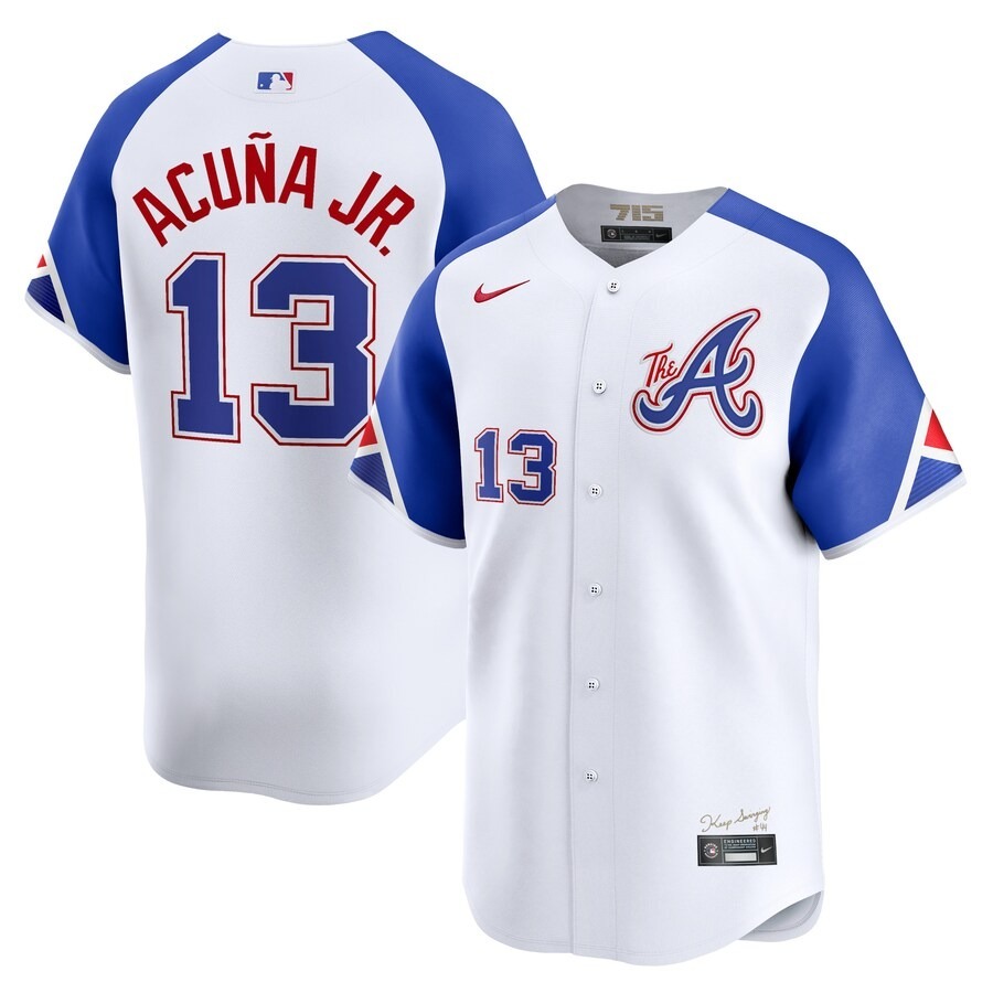Men's Atlanta Braves Ronald Acuña Jr. Nike White City Connect Limited Player Jersey - Jersey