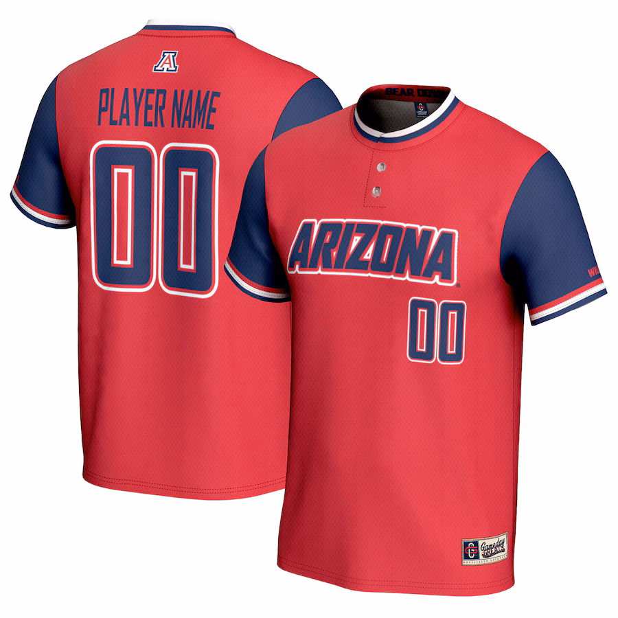 Arizona Wildcats GameDay Greats Unisex NIL Pick-A-Player Lightweight Softball Jersey - Red - Jersey