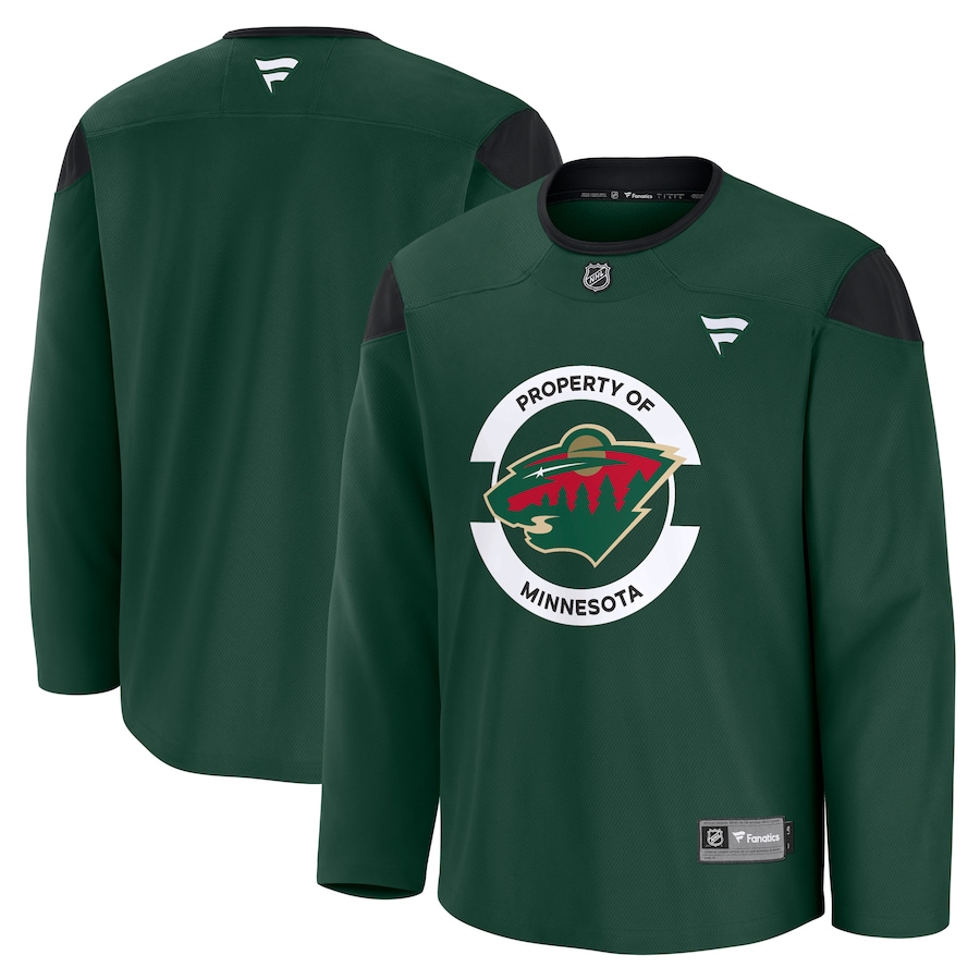 Men's Minnesota Wild Fanatics Green Team Practice Jersey - Jersey