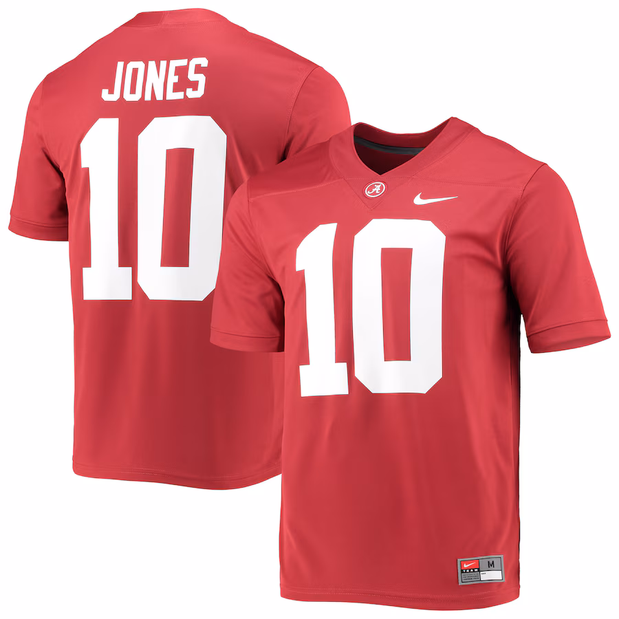 Men's Nike Mac Jones Crimson Alabama Crimson Tide 2021 Draft Class Game Jersey - Jersey