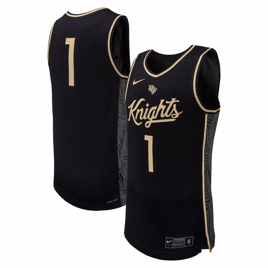 #1 UCF Knights Nike Replica Basketball Jersey - Black - Jersey