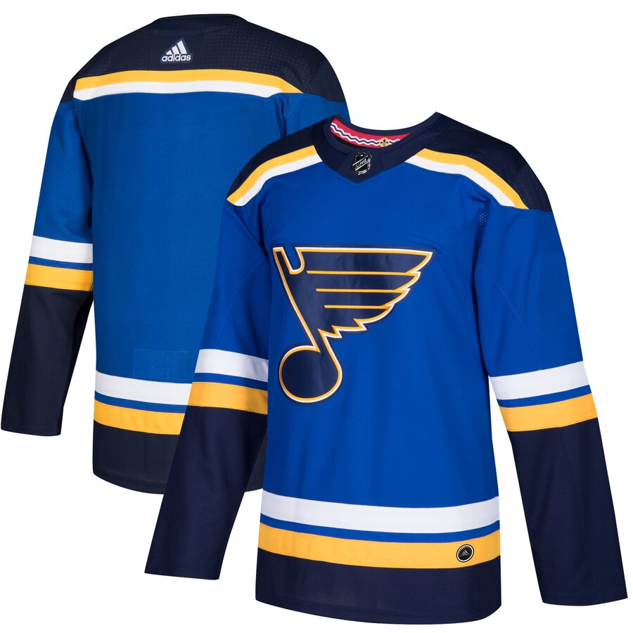Men's St. Louis Blues adidas Blue Home Authentic Blank Jersey - Jersey