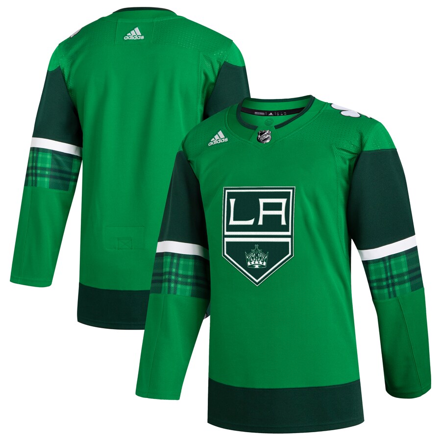 Men's Los Angeles Kings  adidas Kelly Green 2023 St. Patrick's Day Primegreen Authentic Jersey - Jersey
