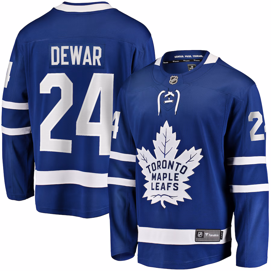 Men's Toronto Maple Leafs Connor Dewar Fanatics Blue Home Premier Breakaway Player Jersey - Jersey