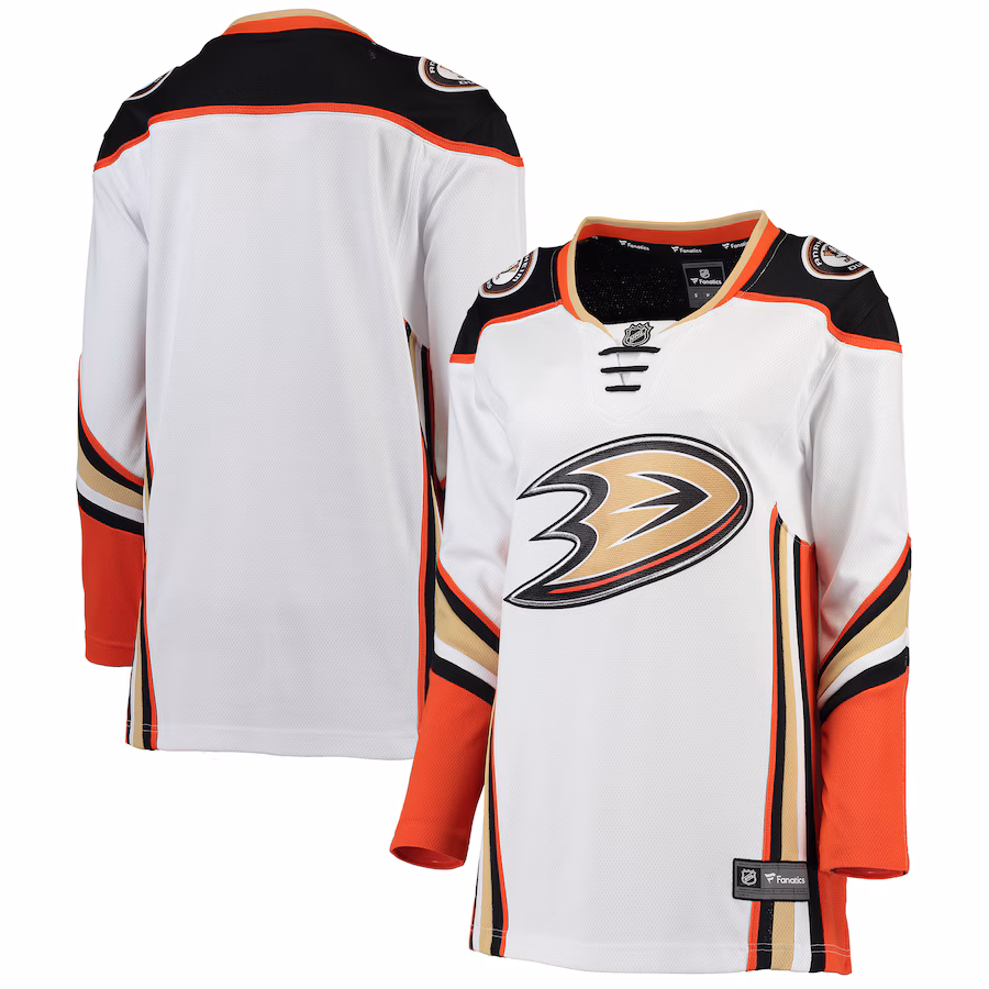 Women's Anaheim Ducks Fanatics White Away Breakaway Jersey - Jersey