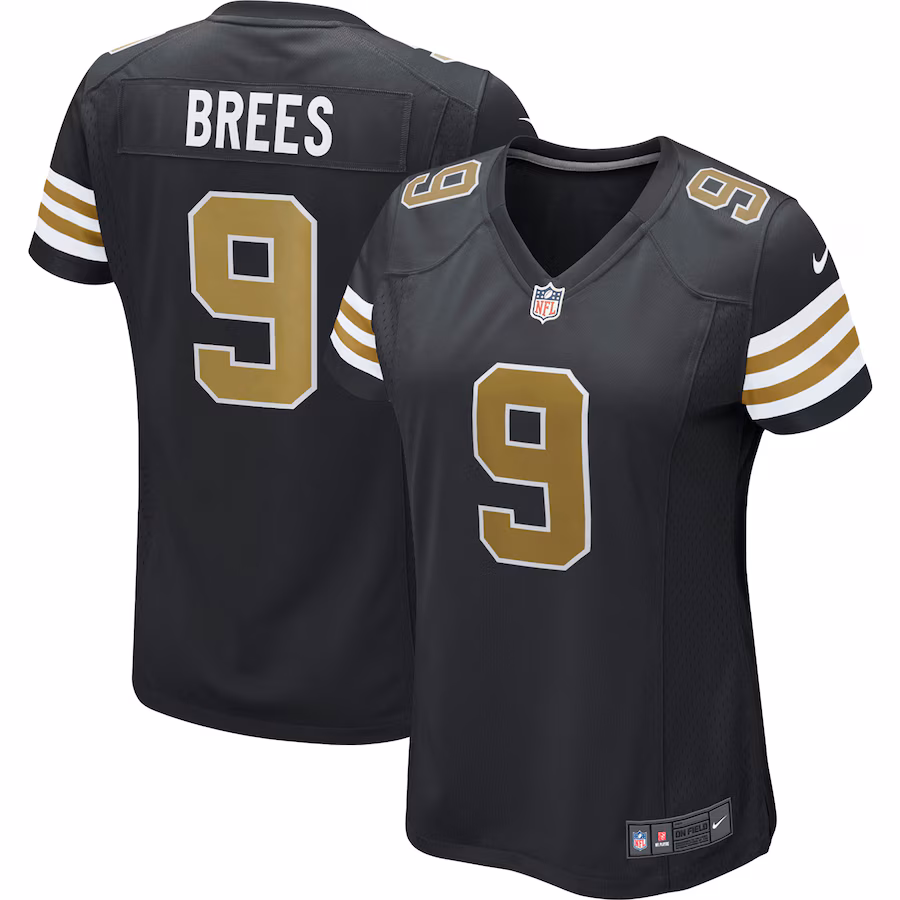 Women's Drew Brees New Orleans Saints Nike Black Alternate Game Jersey - Jersey