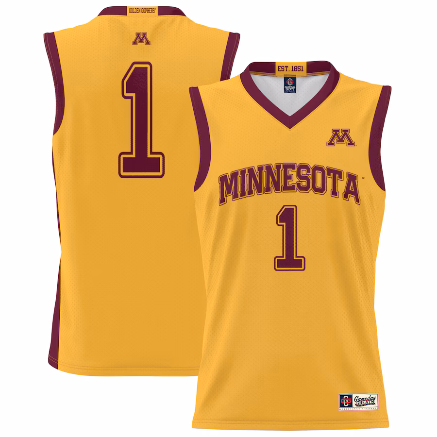 Youth GameDay Greats #1 Gold Minnesota Golden Gophers Lightweight Basketball Jersey - Jersey