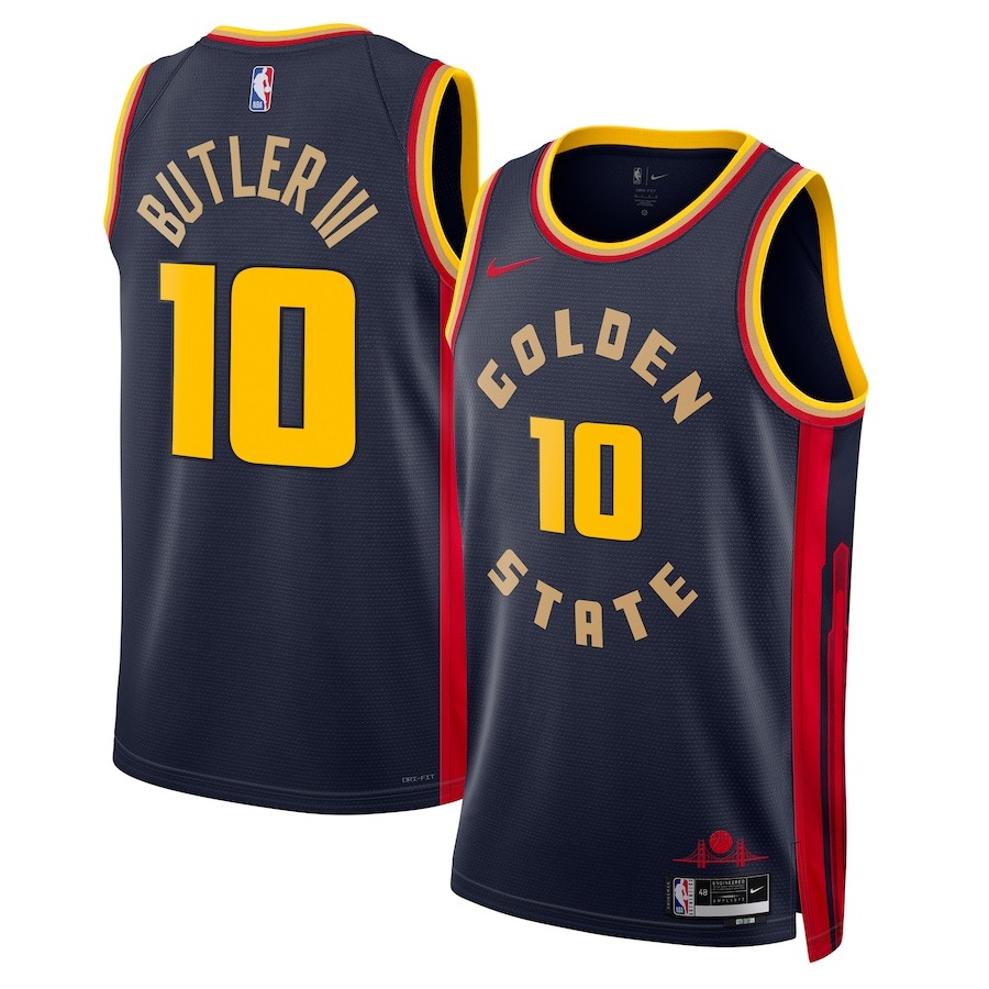 Unisex Golden State Warriors Jimmy Butler Nike Navy Swingman Jersey - City Edition - Jersey