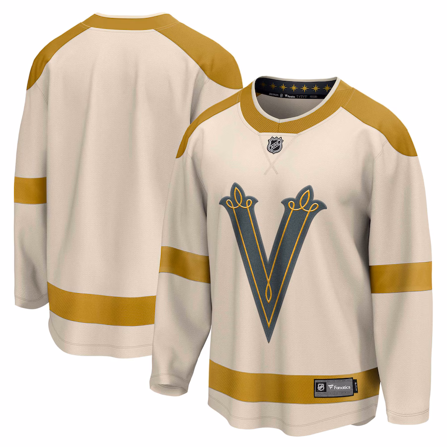 Men's Vegas Golden Knights Fanatics Cream 2024 NHL Winter Classic Breakaway Jersey - Jersey
