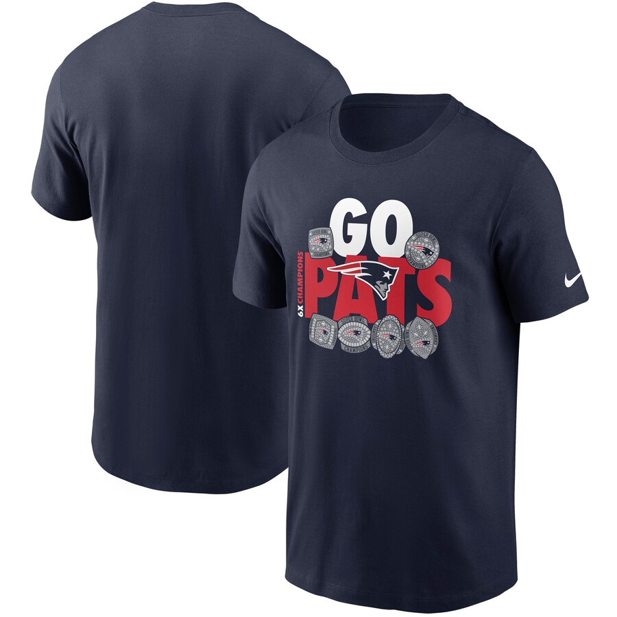 Men's New England Patriots Nike Navy Hometown Collection 6x T-Shirt - Jersey