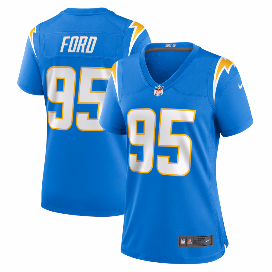 Women's Los Angeles Chargers Poona Ford Nike  Powder Blue Team Game Jersey - Jersey