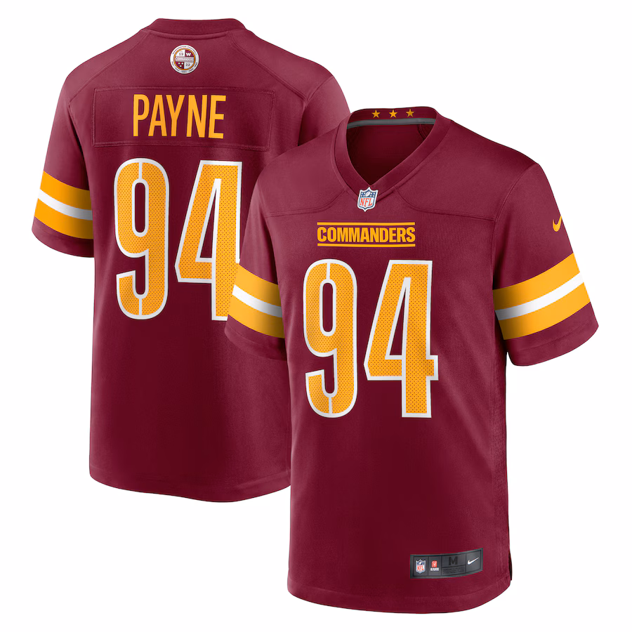 Men's Washington Commanders Da'Ron Payne Nike Burgundy Game Jersey - Jersey