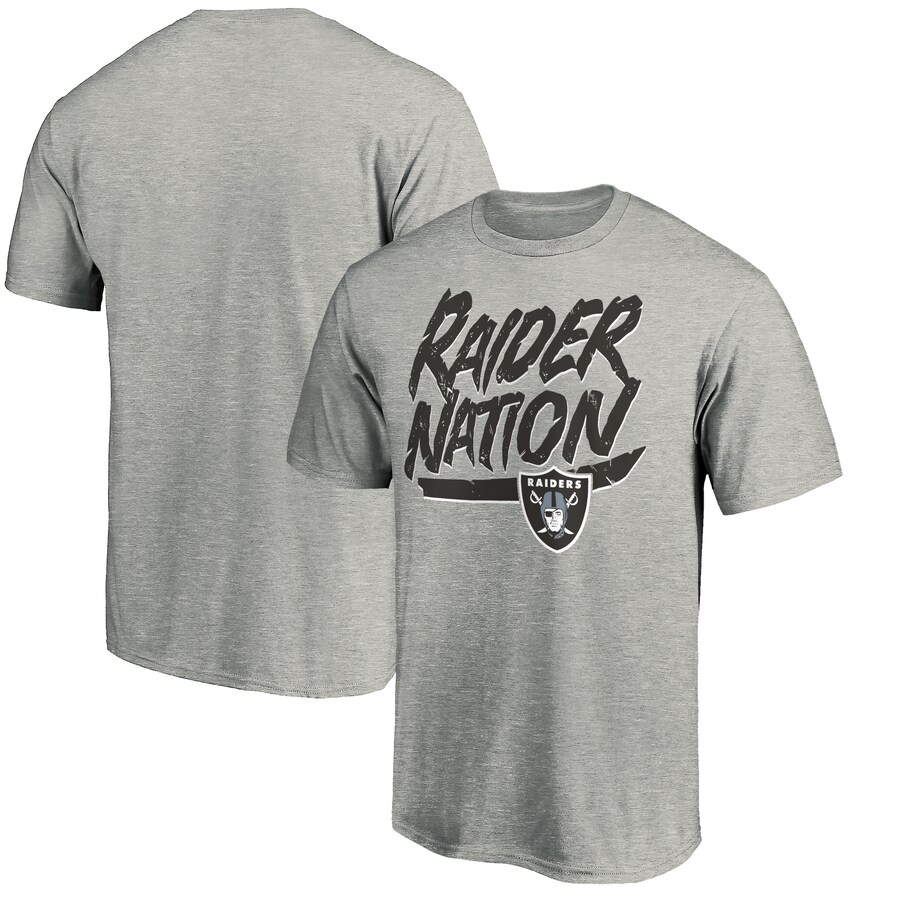 Men's Las Vegas Raiders Heathered Gray Hometown Collection Raider Nation T-Shirt - Jersey