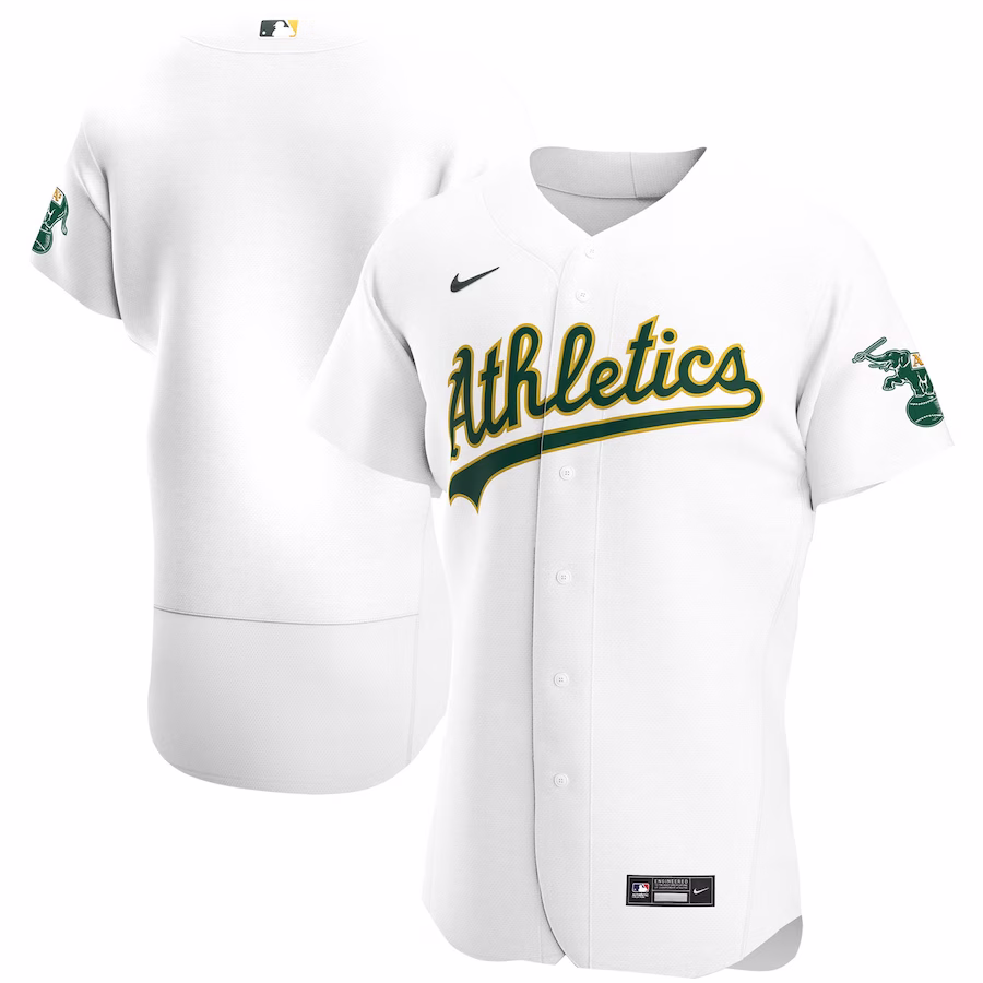 Men's Oakland Athletics Nike White Home Authentic Team Jersey - Jersey