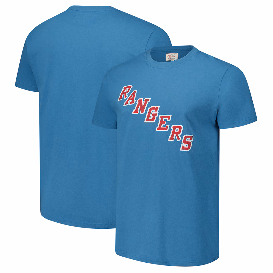 Men's New York Rangers American Needle Blue Brass Tacks T-Shirt - Jersey