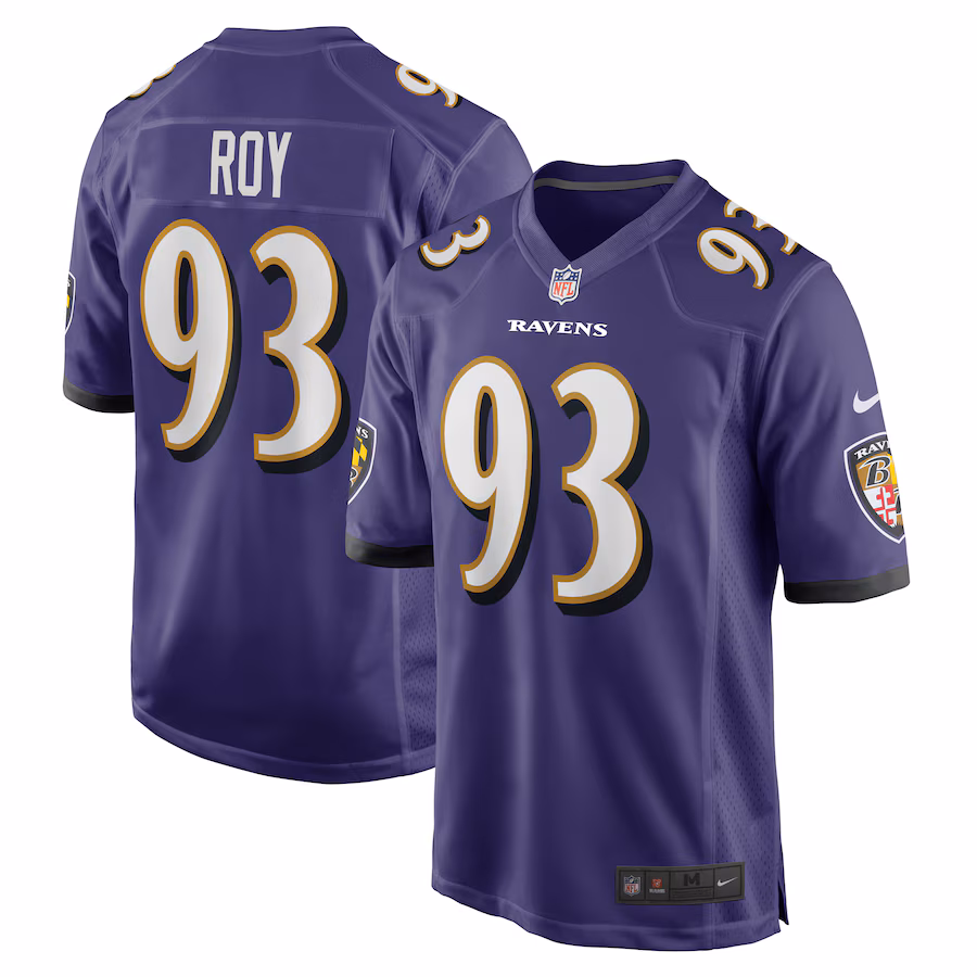 Men's Baltimore Ravens Bravvion Roy Nike  Purple  Game Jersey - Jersey