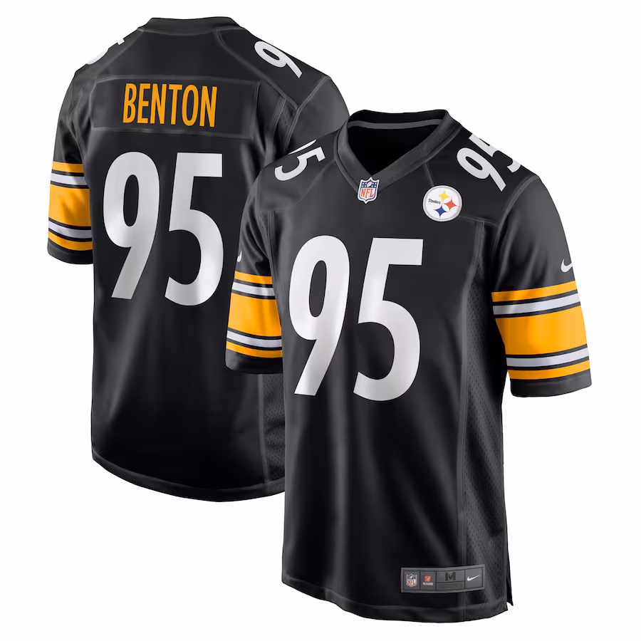Men's Pittsburgh Steelers Keeanu Benton Nike  Black Team Game Jersey - Jersey