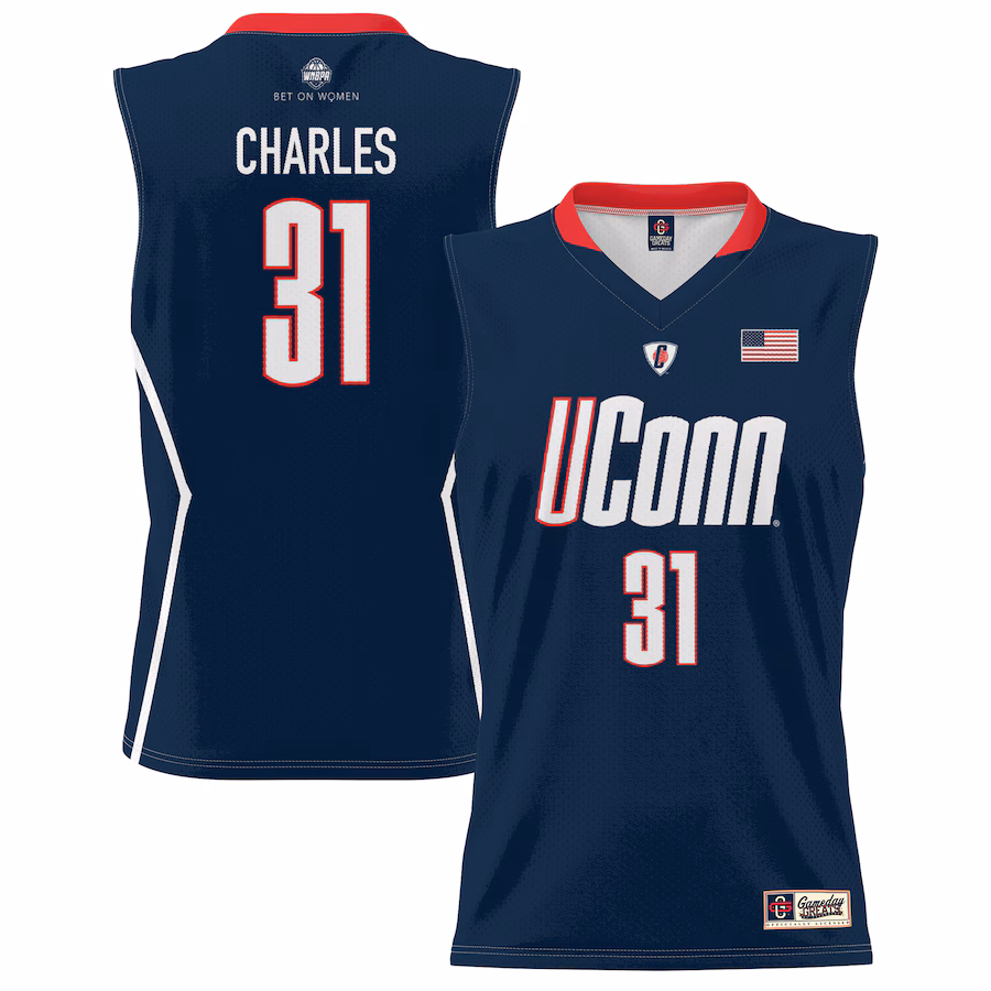 Youth GameDay Greats Tina Charles Navy UConn Huskies Lightweight Basketball Alumni Jersey - Jersey