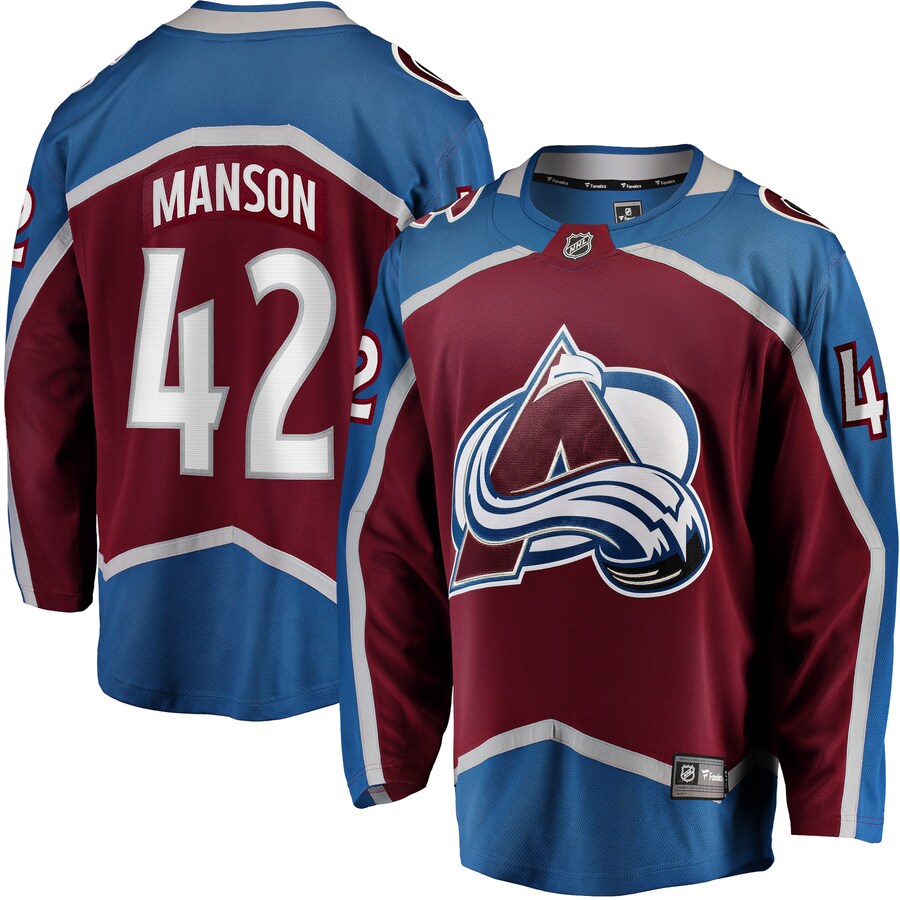 Men's Colorado Avalanche Josh Manson Fanatics Branded Burgundy Home Breakaway Player Jersey - Jersey