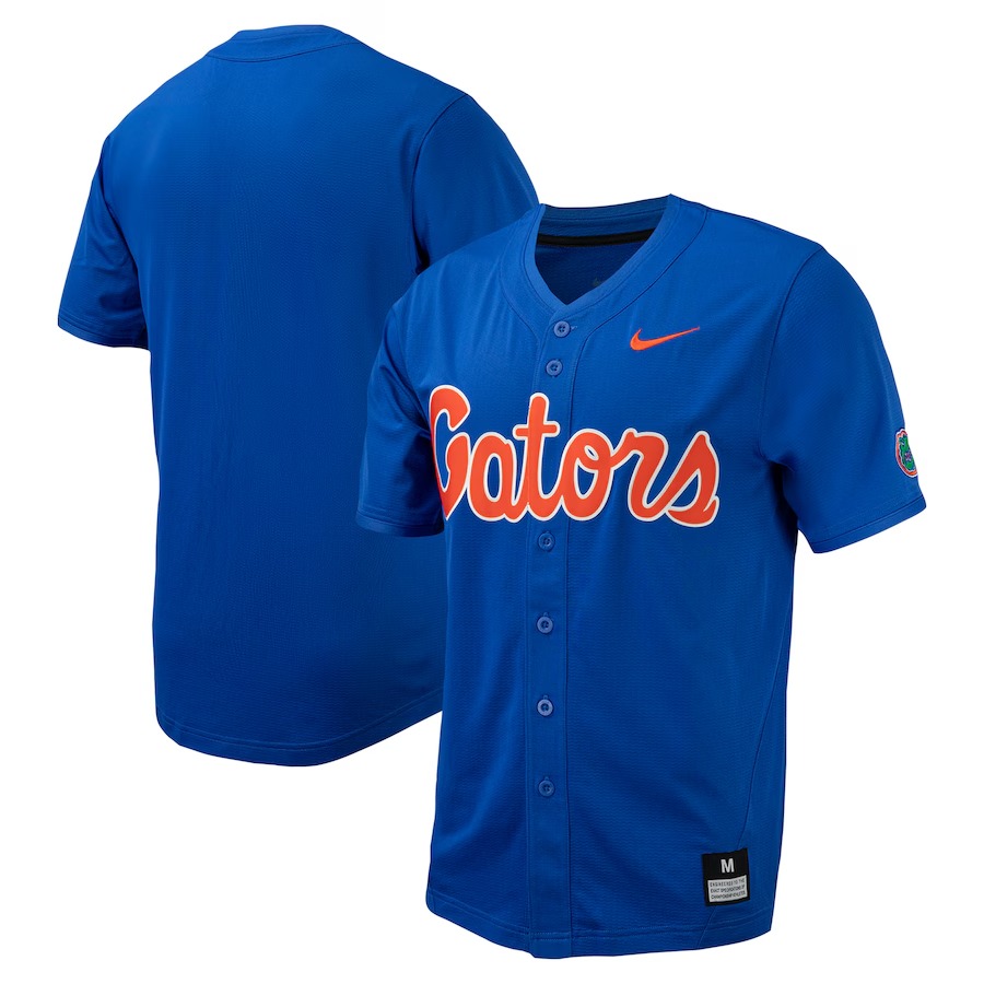 Men's Nike Royal Florida Gators Replica Full-Button Baseball Jersey - Jersey
