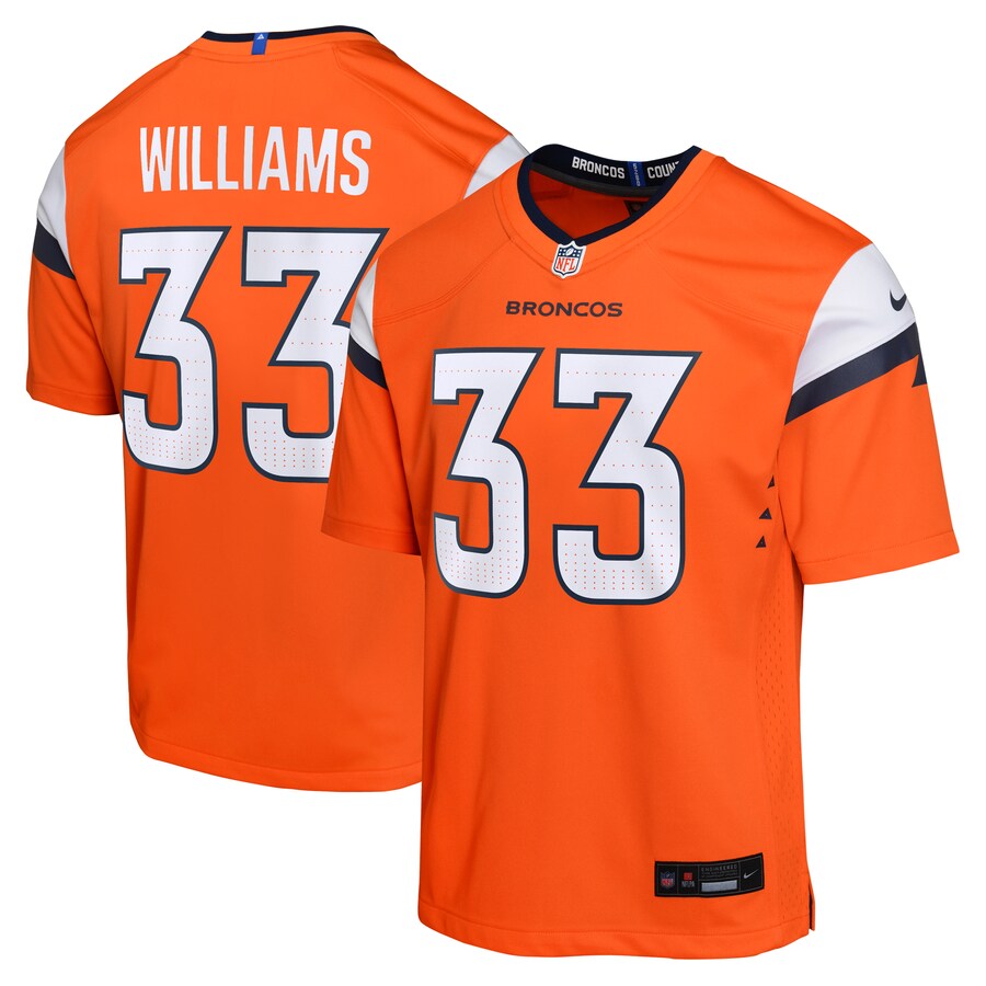 Youth Denver Broncos Javonte Williams Nike Orange Game Jersey - Jersey