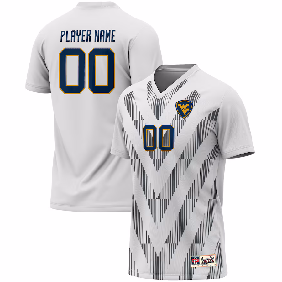 West Virginia Mountaineers GameDay Greats Unisex Pick-A-Player NIL Lightweight Soccer Jersey - White - Jersey